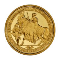 An image showing the reverse side of the gold Victoria Seal gold coin