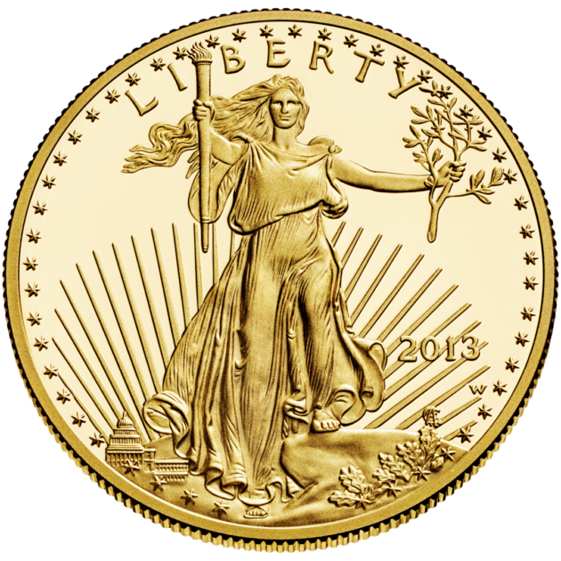 American gold Eagle 2013 obverse Lady Liberty